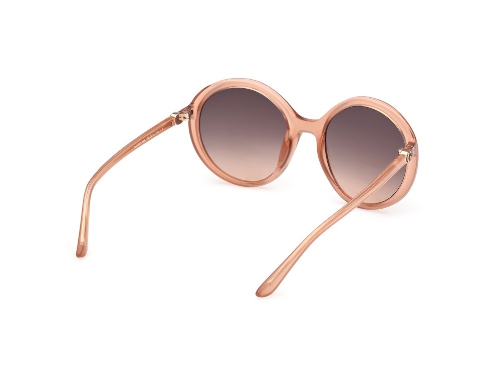 Occhiali da sole Guess GU00281 (44B) colore arancio chiaro lucido forma rotondo lenti fumo grad.