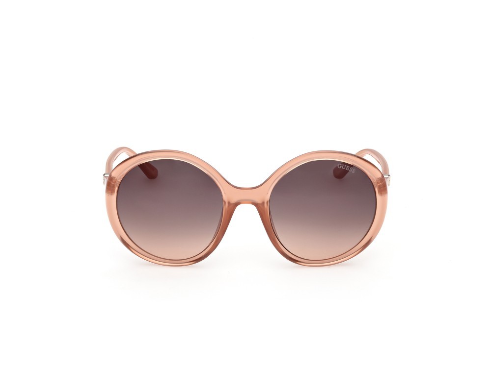 Occhiali da sole Guess GU00281 (44B) colore arancio chiaro lucido forma rotondo lenti fumo grad.