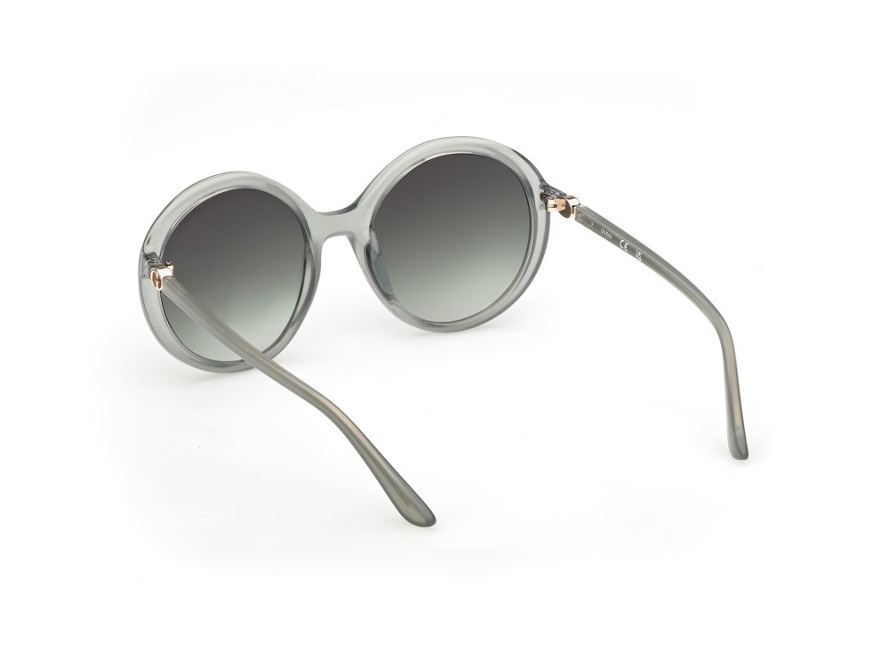 Occhiali da sole Guess GU00281 (93P) colore verde chiaro lucido  forma rotondo lenti verde sfumato