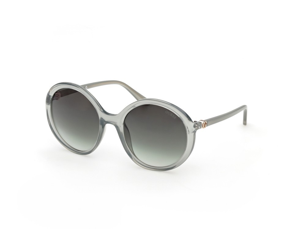 Occhiali da sole Guess GU00281 (93P) colore verde chiaro lucido  forma rotondo lenti verde sfumato