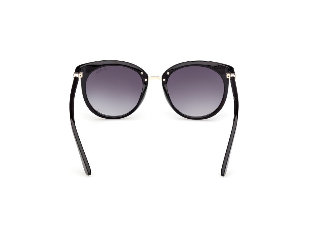 Occhiali da sole Guess GU00282 (01B) colore nero lucido  forma rotondo lenti fumo grad.