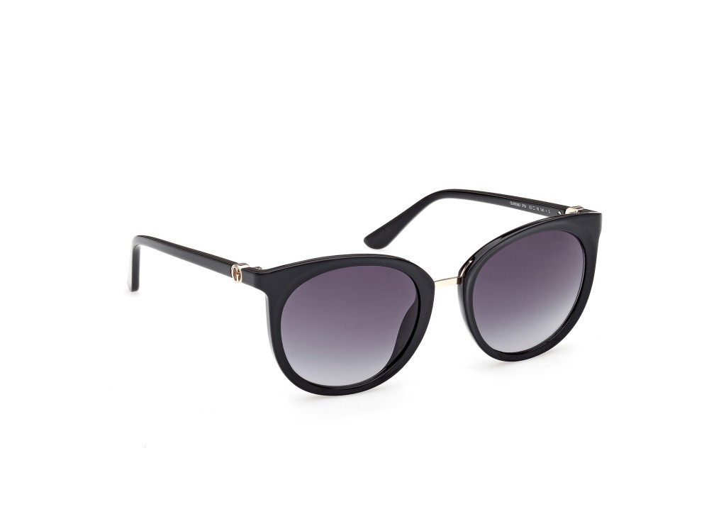 Occhiali da sole Guess GU00282 (01B) colore nero lucido  forma rotondo lenti fumo grad.