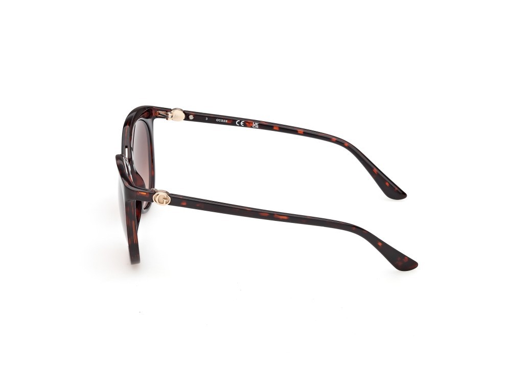 Occhiali da sole Guess GU00282 (52F) colore avana scura  forma rotondo lenti marrone sfumato