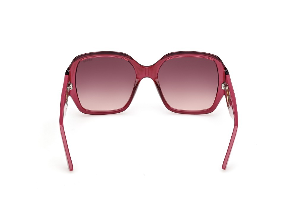 Occhiali da sole Guess GU00283 (69T) colore bordeaux lucido  forma quadrato lenti bordeaux sfumato