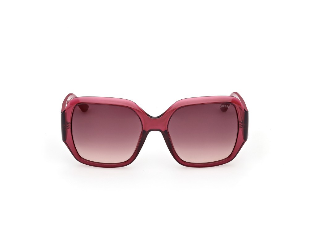 Occhiali da sole Guess GU00283 (69T) colore bordeaux lucido  forma quadrato lenti bordeaux sfumato