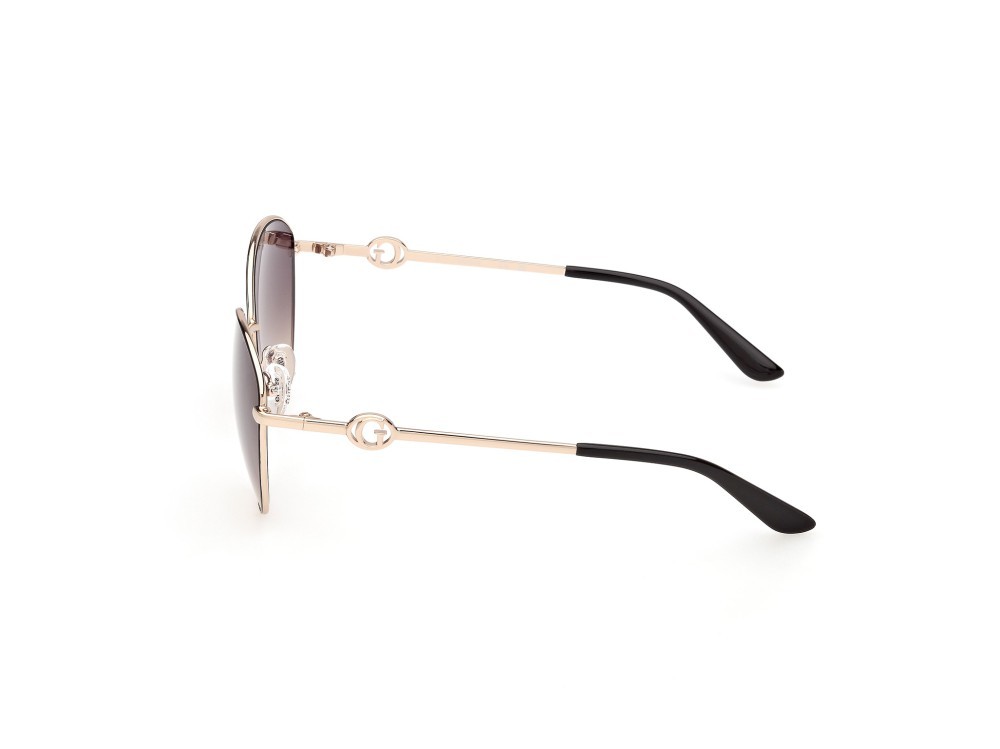 Occhiali da sole Guess GU00284 (05B) colore nero opaco / oro endura lucido forma rotondo lenti fumo grad.