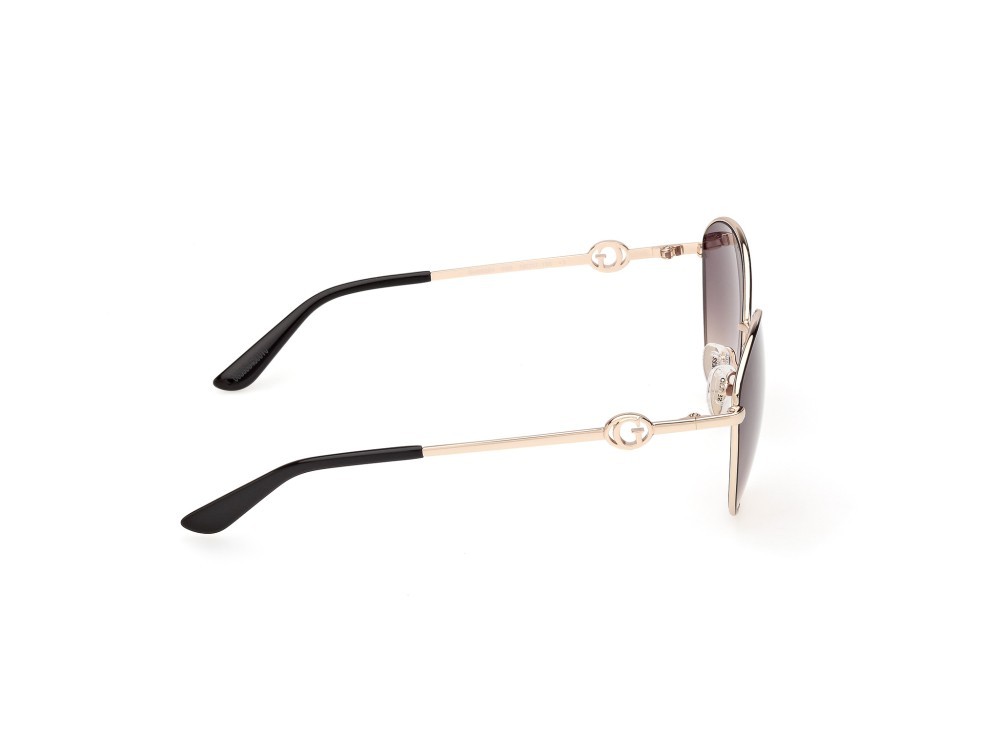 Occhiali da sole Guess GU00284 (05B) colore nero opaco / oro endura lucido forma rotondo lenti fumo grad.