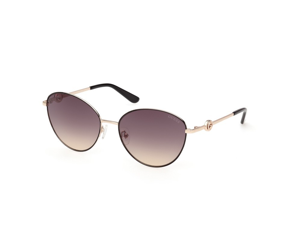 Occhiali da sole Guess GU00284 (05B) colore nero opaco / oro endura lucido forma rotondo lenti fumo grad.
