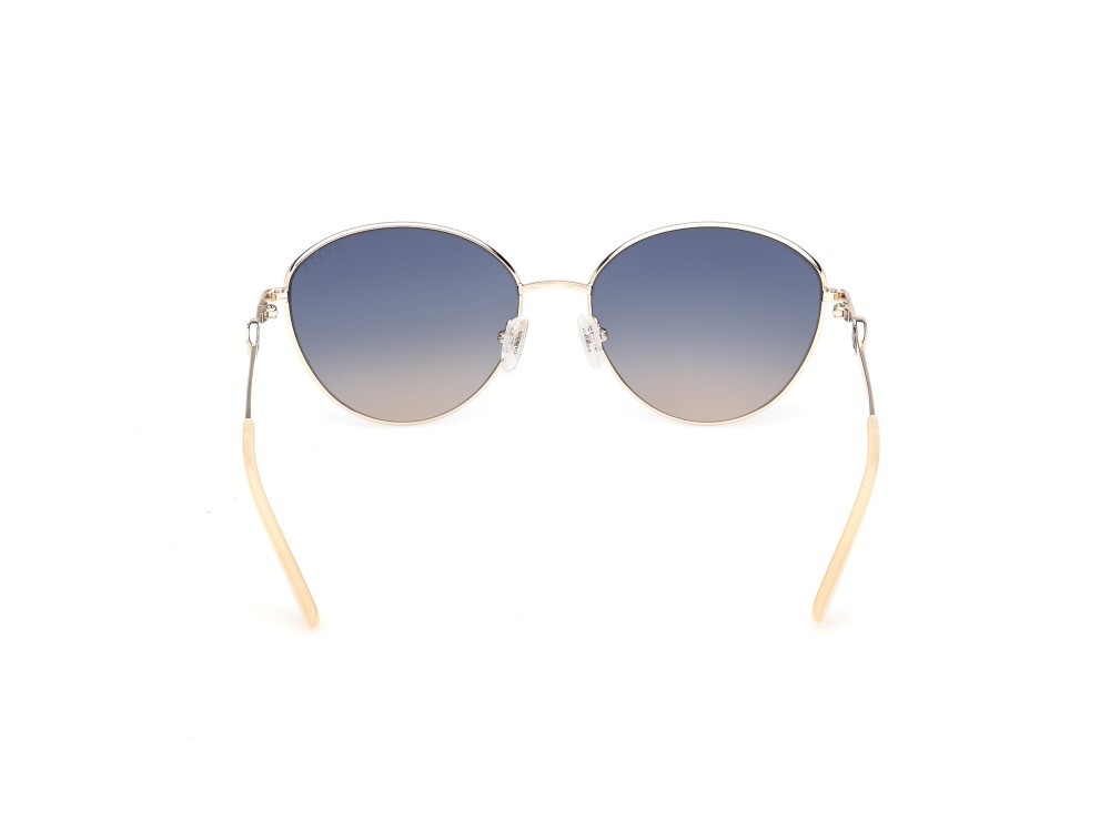 Occhiali da sole Guess GU00284 (32W) colore oro pallido lucido forma rotondo lenti blu sfumato