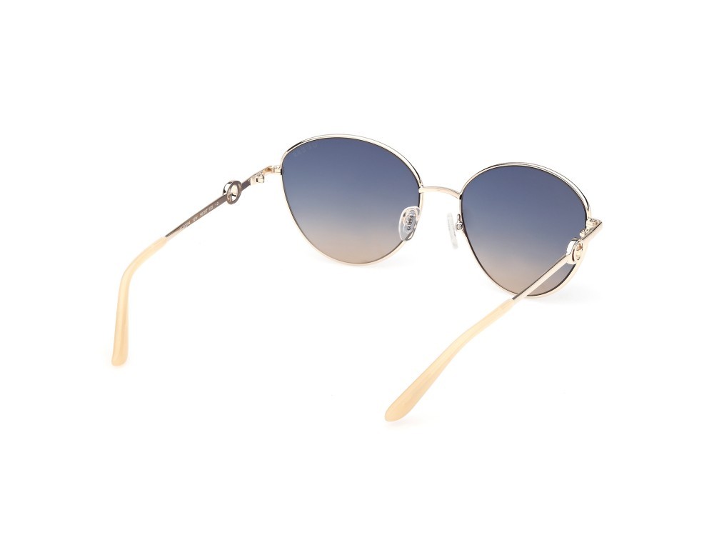 Occhiali da sole Guess GU00284 (32W) colore oro pallido lucido forma rotondo lenti blu sfumato
