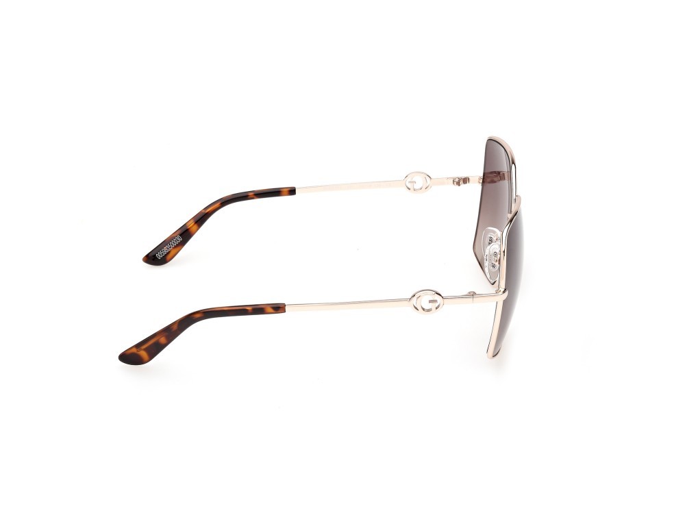Occhiali da sole Guess GU00285 (32F) colore oro endura lucido forma quadrato lenti marrone sfumato