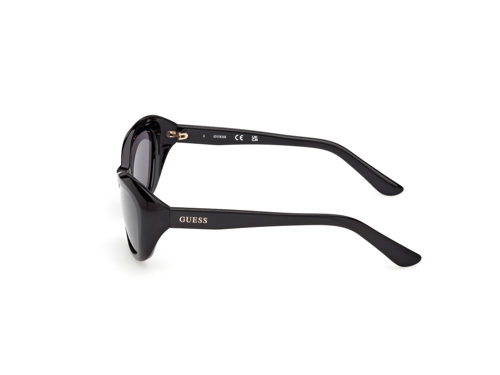 Occhiali da sole Guess GU00286 (01A) colore nero lucido forma cat eye lenti fumo