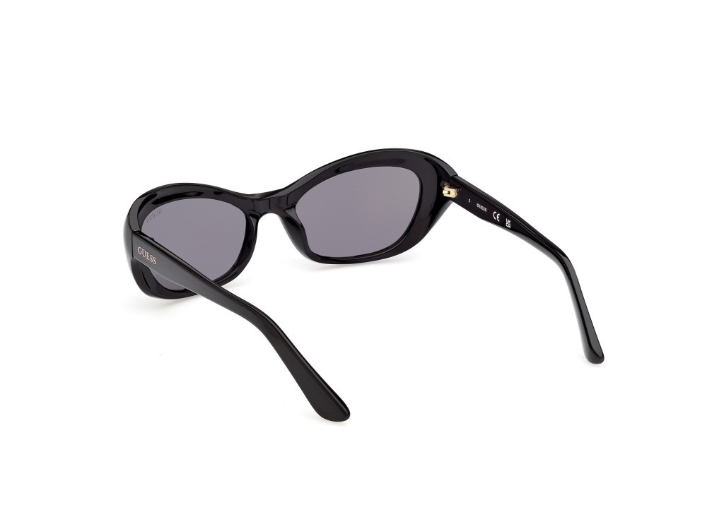 Occhiali da sole Guess GU00286 (01A) colore nero lucido forma cat eye lenti fumo