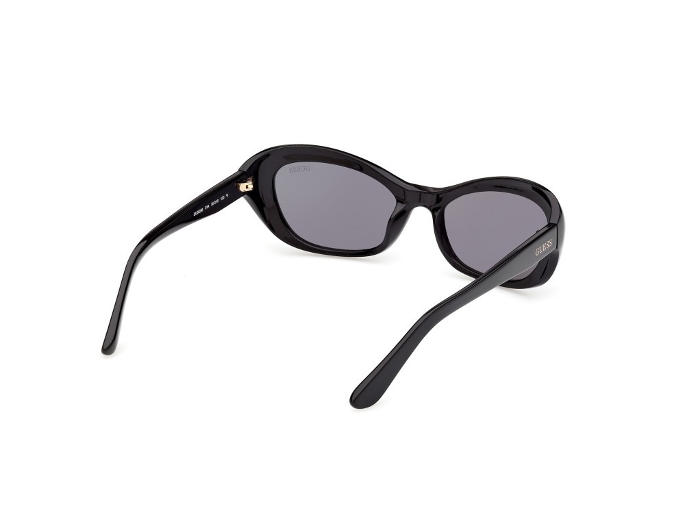 Occhiali da sole Guess GU00286 (01A) colore nero lucido forma cat eye lenti fumo