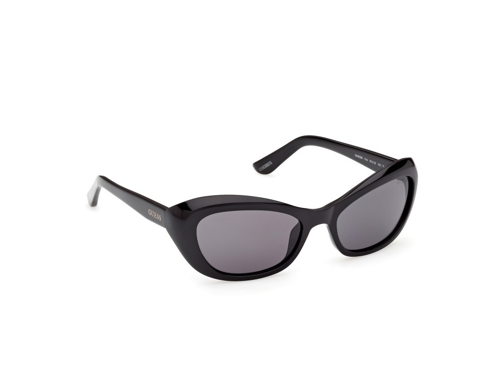 Occhiali da sole Guess GU00286 (01A) colore nero lucido forma cat eye lenti fumo