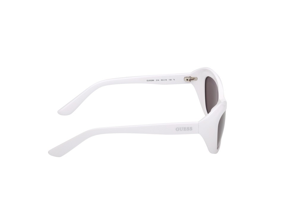 Occhiali da sole Guess GU00286 (21A) colore bianco lucido forma cat eye lenti fumo
