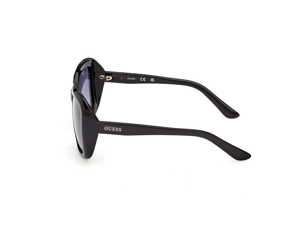 Occhiali da sole Guess GU00288 (01D) colore nero lucido forma quadrato lenti fumo polar.