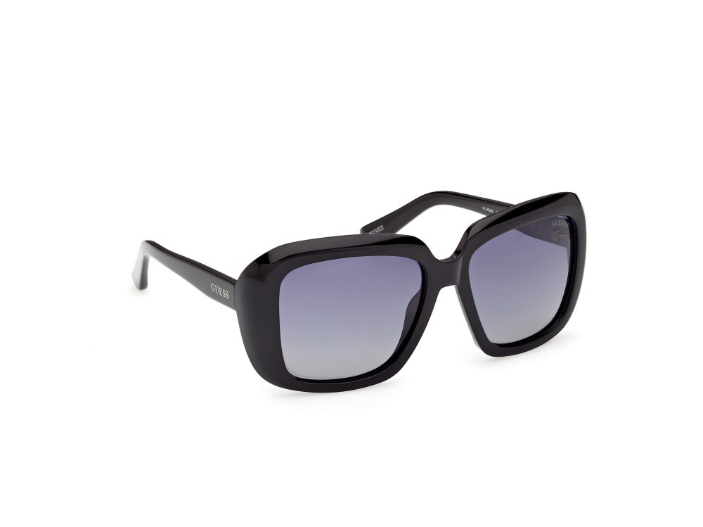 Occhiali da sole Guess GU00288 (01D) colore nero lucido forma quadrato lenti fumo polar.
