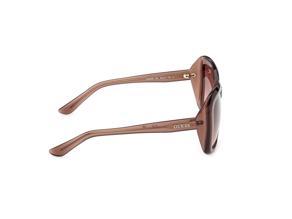 Occhiali da sole Guess GU00288 (48F) colore marrone scuro lucido forma quadrato lenti marrone sfumato