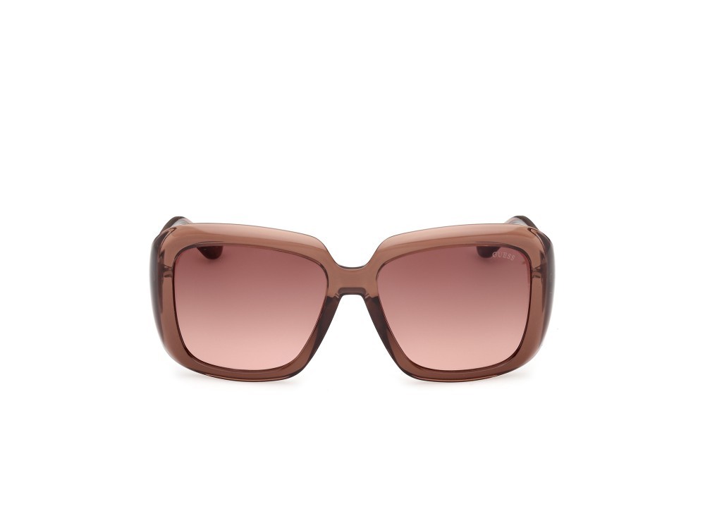 Occhiali da sole Guess GU00288 (48F) colore marrone scuro lucido forma quadrato lenti marrone sfumato