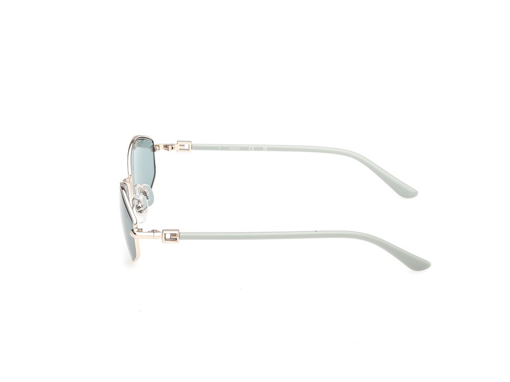 Occhiali da sole Guess GU00289 (32N) colore oro pallido lucido / verde chiaro lucido forma geometrico lenti verde