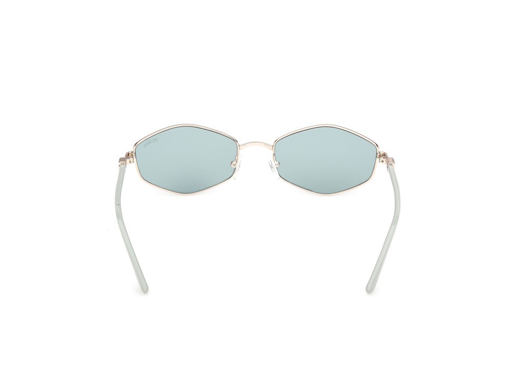 Occhiali da sole Guess GU00289 (32N) colore oro pallido lucido / verde chiaro lucido forma geometrico lenti verde