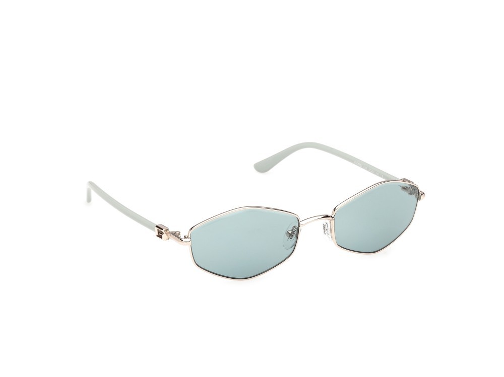 Occhiali da sole Guess GU00289 (32N) colore oro pallido lucido / verde chiaro lucido forma geometrico lenti verde