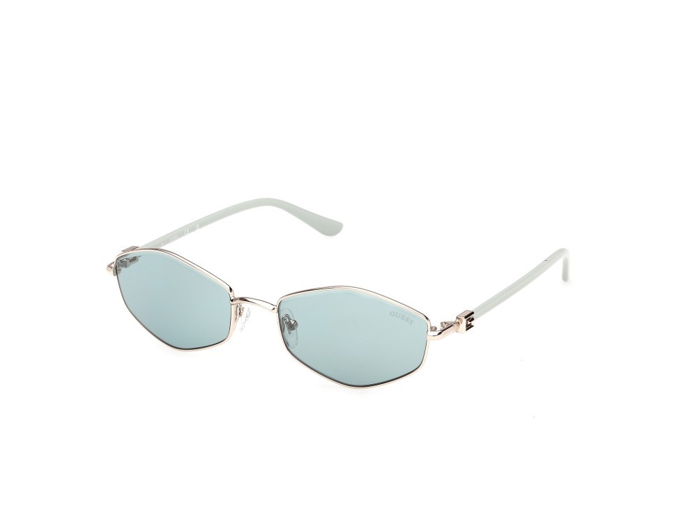 Occhiali da sole Guess GU00289 (32N) colore oro pallido lucido / verde chiaro lucido forma geometrico lenti verde