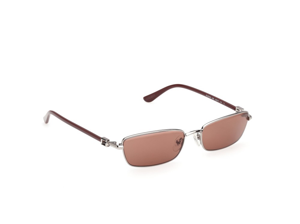 Occhiali da sole Guess GU00290 (08E) colore antracite lucido / bordeaux lucido forma rettangolare lenti marrone