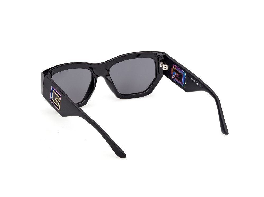 Occhiali da sole Guess GU00291 (01A) colore nero lucido / nero opaco forma geometrico lenti fumo