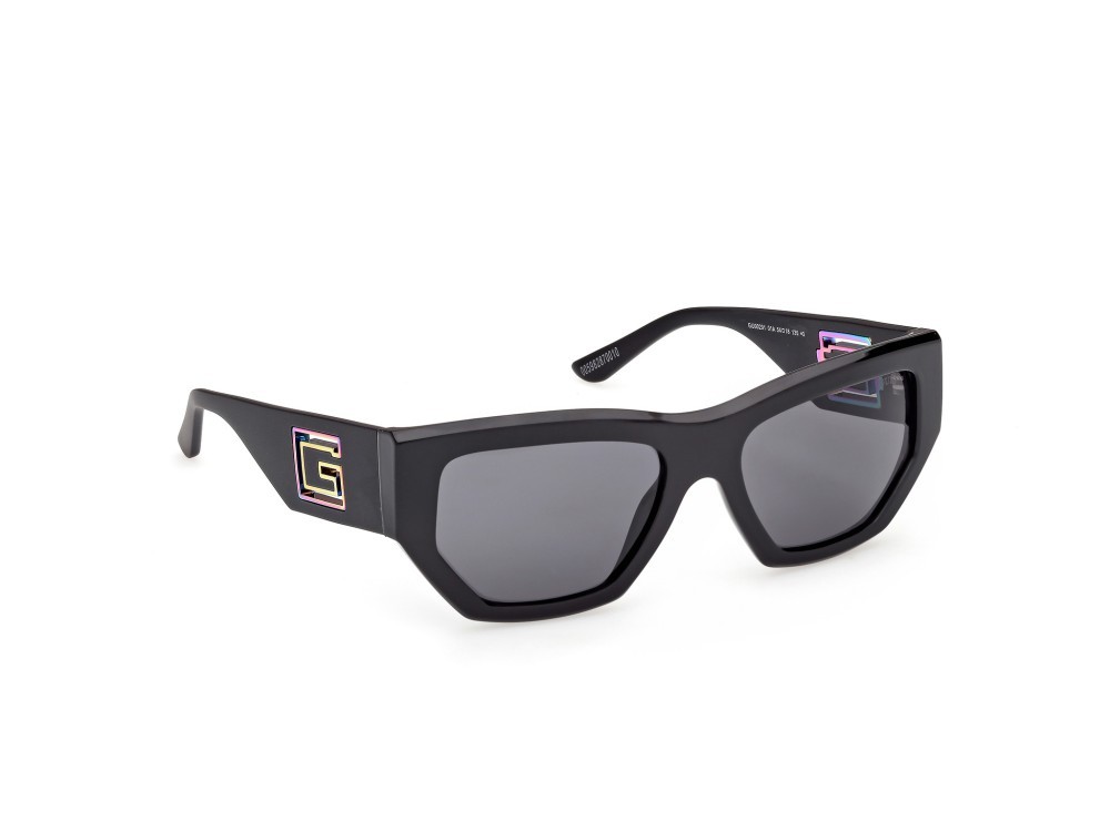 Occhiali da sole Guess GU00291 (01A) colore nero lucido / nero opaco forma geometrico lenti fumo