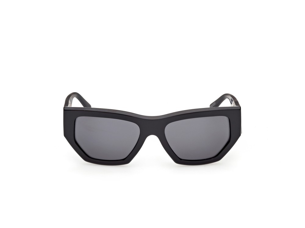 Occhiali da sole Guess GU00291 (01A) colore nero lucido / nero opaco forma geometrico lenti fumo