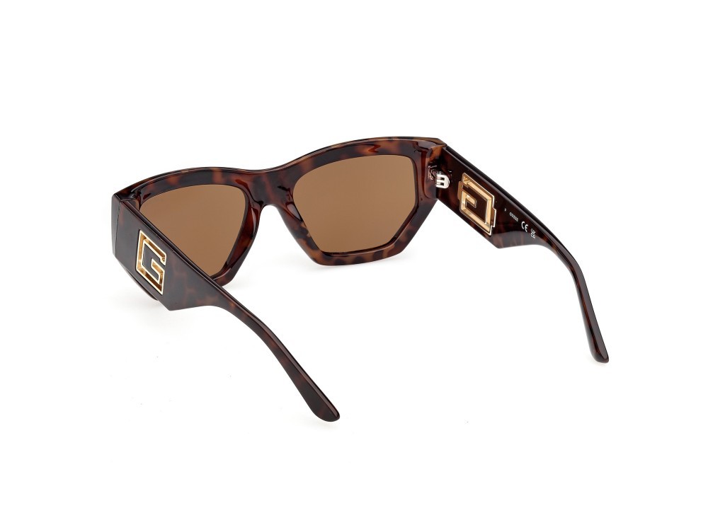 Occhiali da sole Guess GU00291 (52E) colore avana scura  forma geometrico lenti marrone