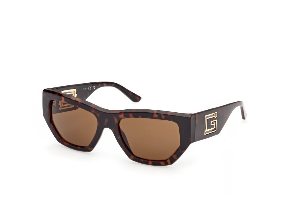 Occhiali da sole Guess GU00291 (52E) colore avana scura  forma geometrico lenti marrone