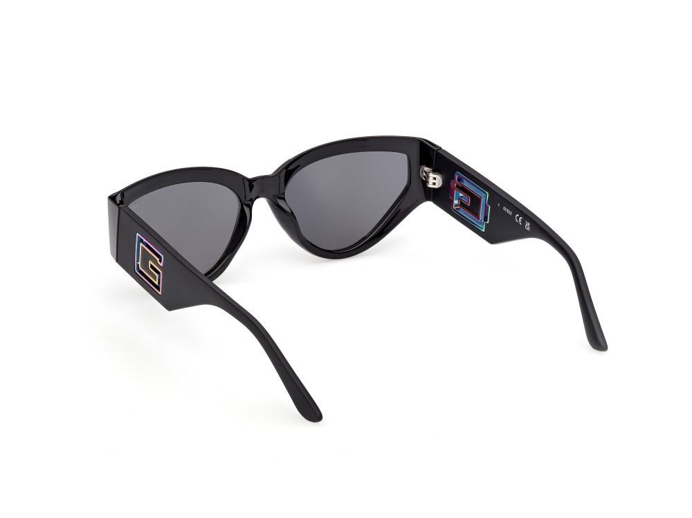 Occhiali da sole Guess GU00292 (01A) colore nero lucido  forma cat eye lenti fumo 