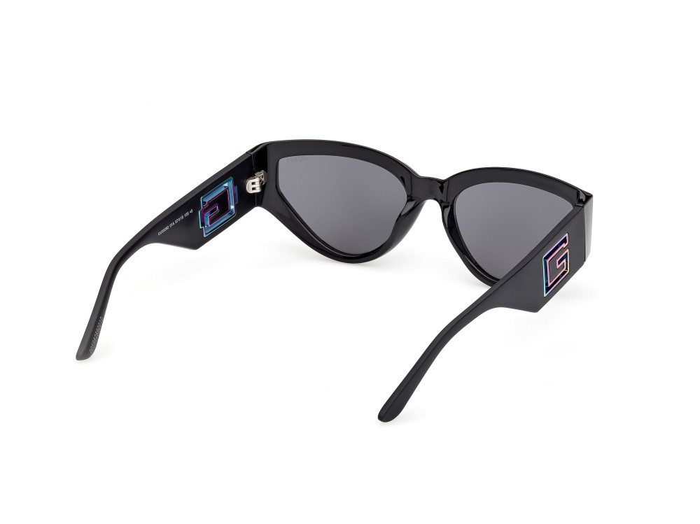 Occhiali da sole Guess GU00292 (01A) colore nero lucido  forma cat eye lenti fumo 