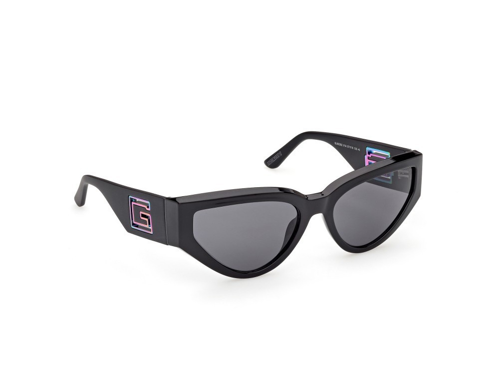 Occhiali da sole Guess GU00292 (01A) colore nero lucido  forma cat eye lenti fumo 