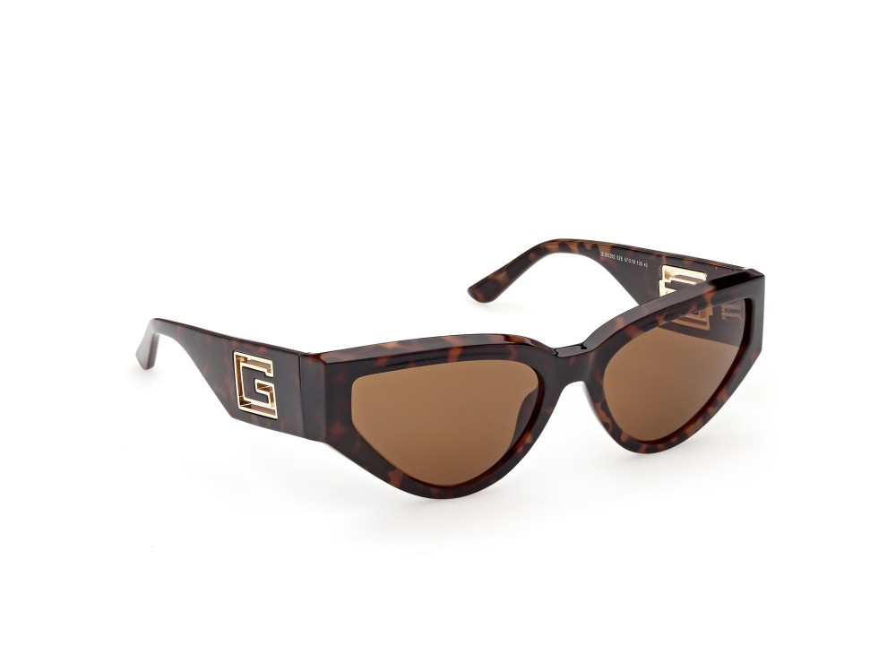 Occhiali da sole Guess GU00292 (52E) colore avana scura forma cat eye lenti marrone