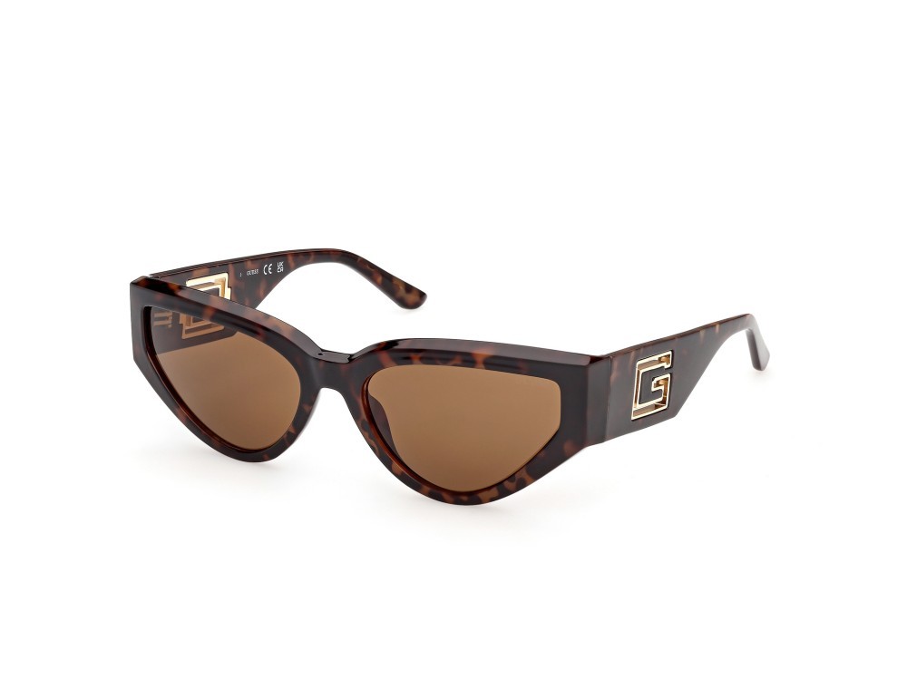 Occhiali da sole Guess GU00292 (52E) colore avana scura forma cat eye lenti marrone