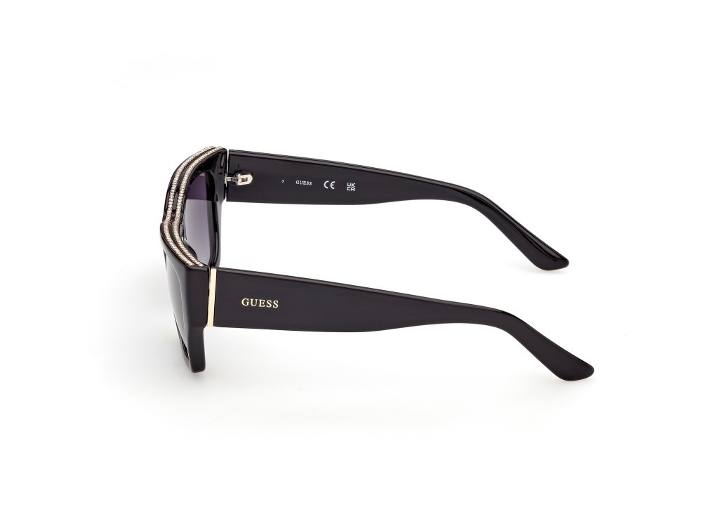 Occhiali da sole Guess GU00293 (01B) colore nero lucido forma rettangolare lenti fumo grad.