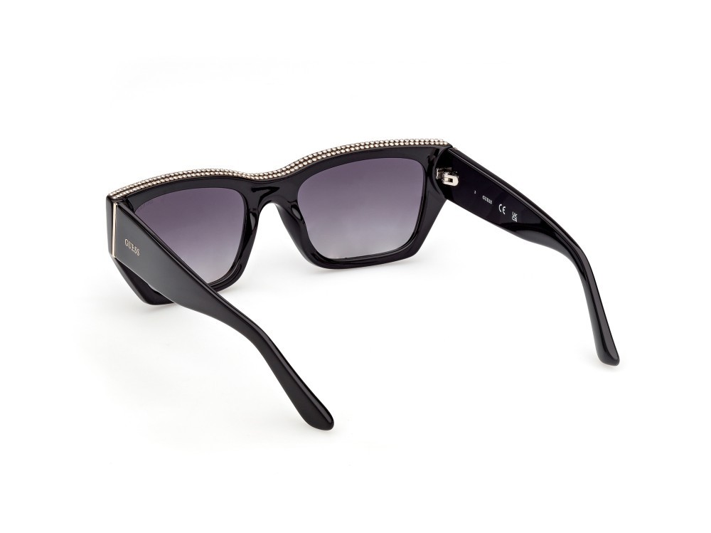 Occhiali da sole Guess GU00293 (01B) colore nero lucido forma rettangolare lenti fumo grad.