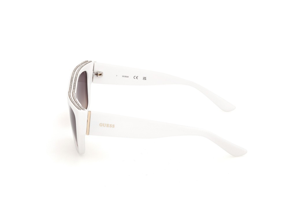 Occhiali da sole Guess GU00293 (21B) colore bianco lucido forma rettangolare lenti fumo grad.