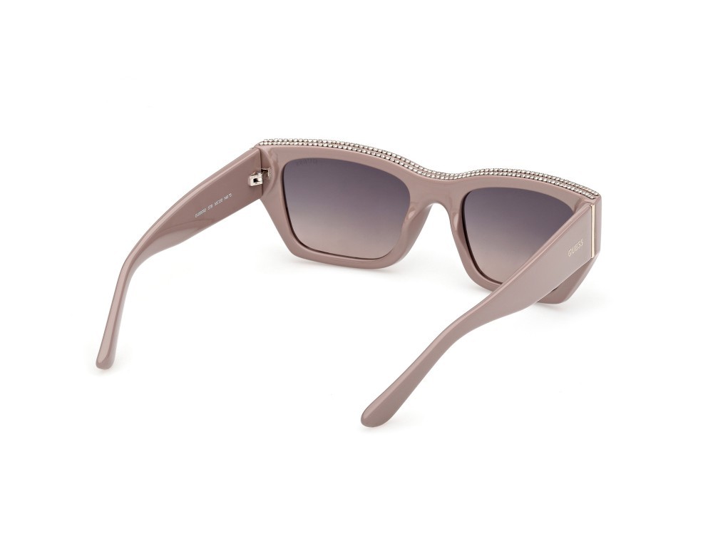 Occhiali da sole Guess GU00293 (57B) colore beige lucido forma rettangolare lenti fumo grad.
