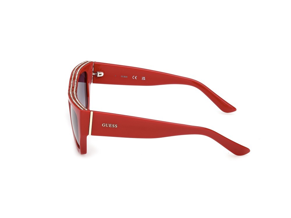 Occhiali da sole Guess GU00293 (66B) colore rosso/monocolore forma rettangolare lenti fumo grad.