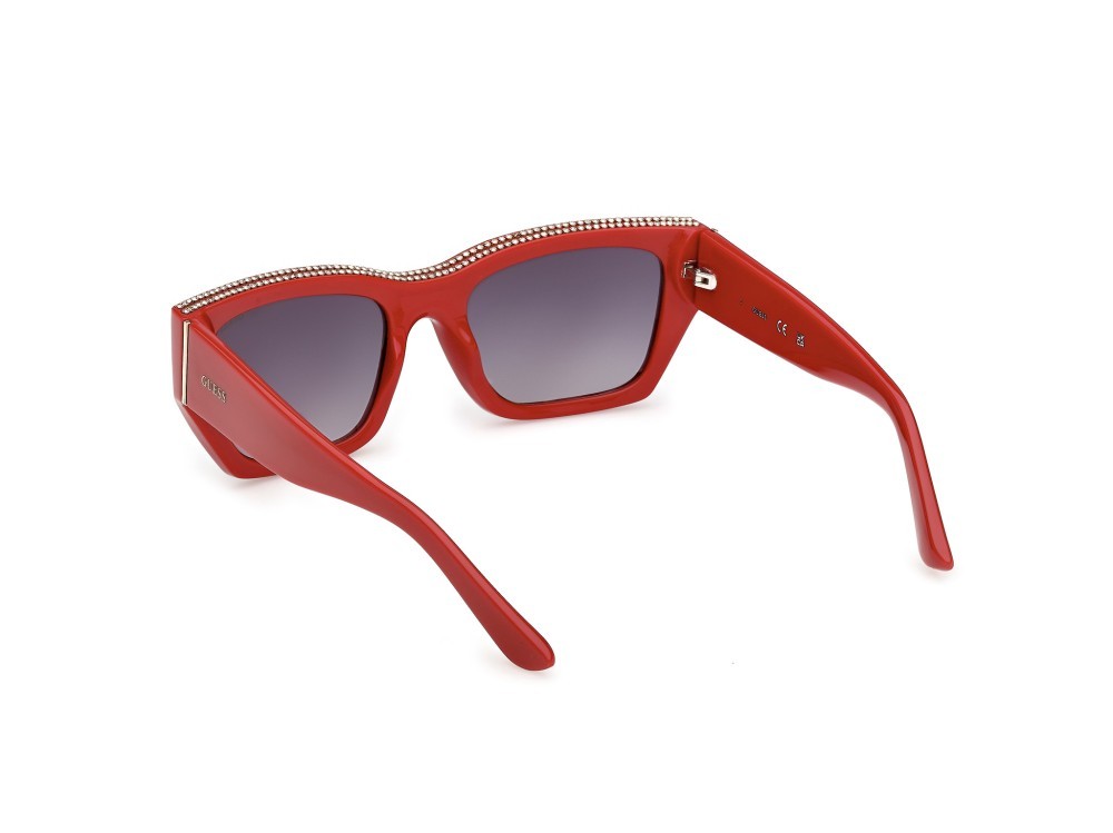 Occhiali da sole Guess GU00293 (66B) colore rosso/monocolore forma rettangolare lenti fumo grad.
