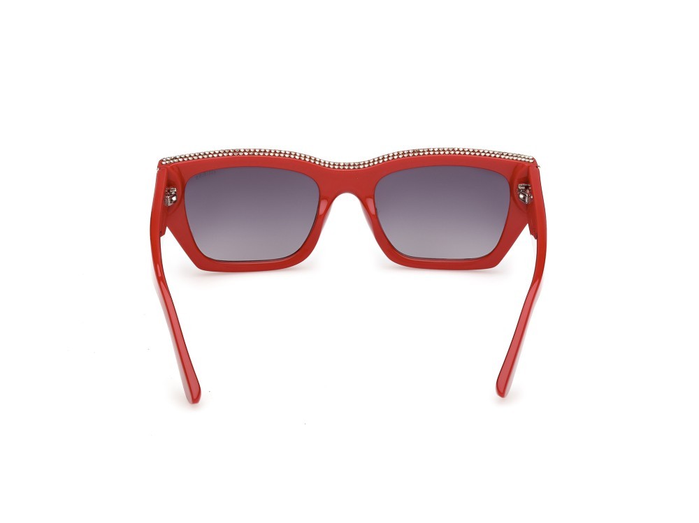 Occhiali da sole Guess GU00293 (66B) colore rosso/monocolore forma rettangolare lenti fumo grad.