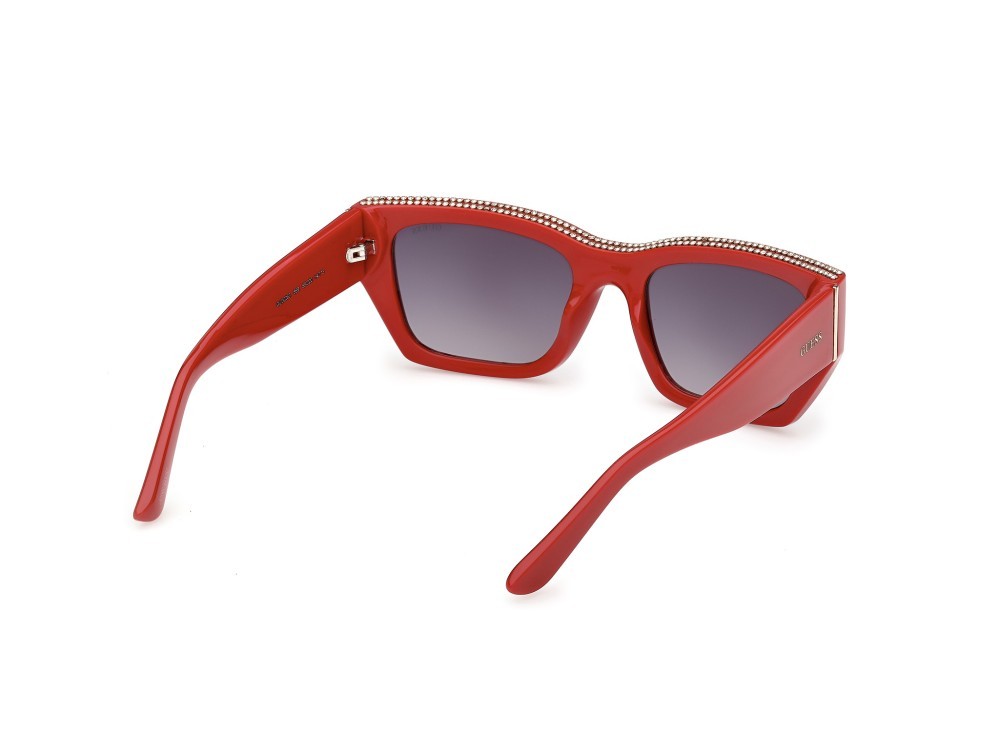 Occhiali da sole Guess GU00293 (66B) colore rosso/monocolore forma rettangolare lenti fumo grad.