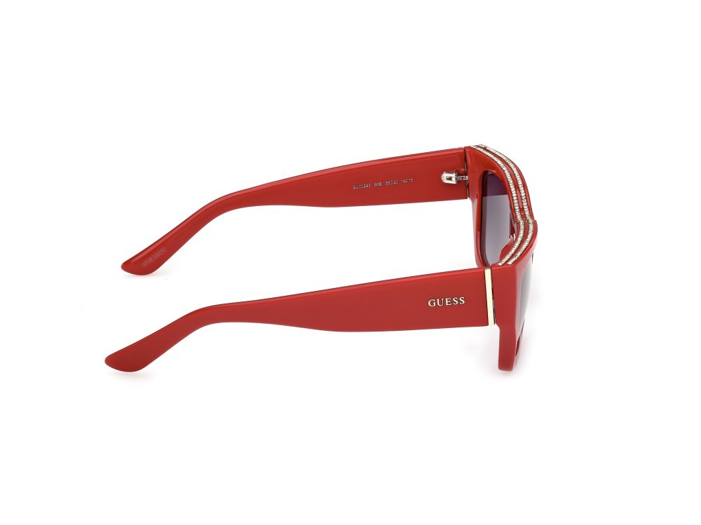 Occhiali da sole Guess GU00293 (66B) colore rosso/monocolore forma rettangolare lenti fumo grad.