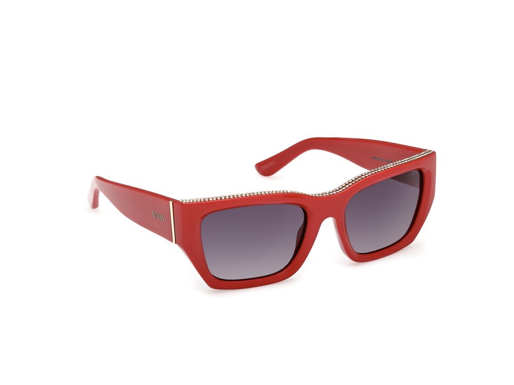 Occhiali da sole Guess GU00293 (66B) colore rosso/monocolore forma rettangolare lenti fumo grad.