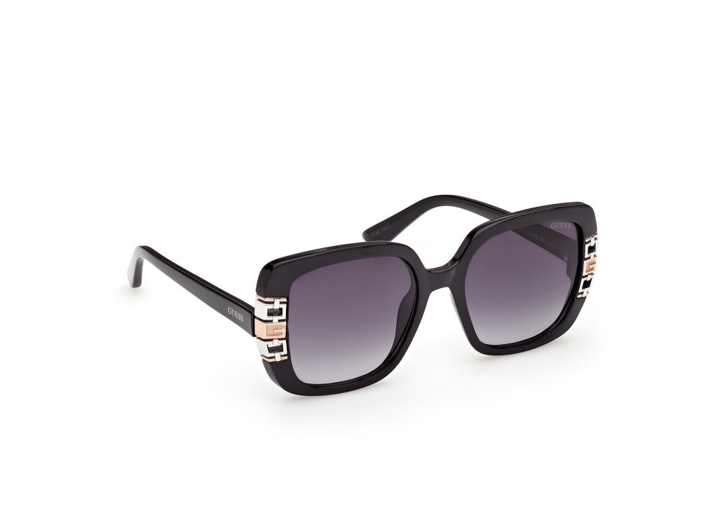 Occhiali da sole Guess GU00294 (01B) colore nero lucido forma quadrato lenti fumo grad.